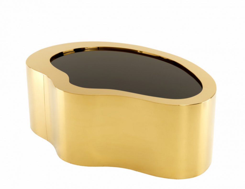 Art Deco Luxus Couchtisch Gold 110 x 76 x H. 38 cm - Wohnzimmer Salon Tisch - Limited Edition