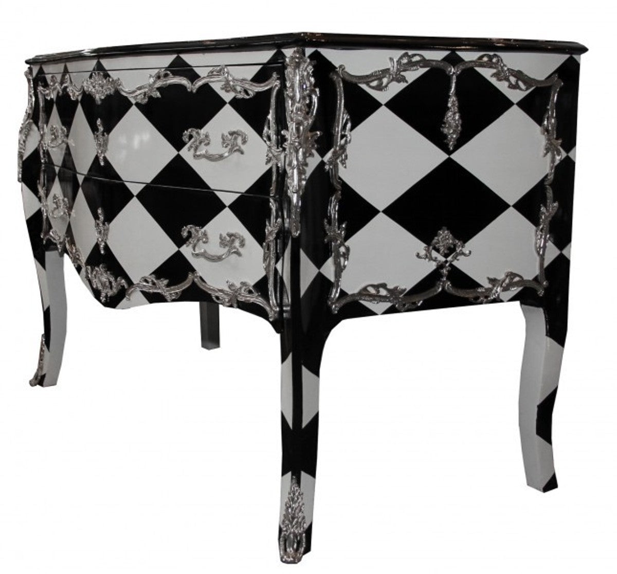 Barock Kommode Karo Design 130cm Antik Look