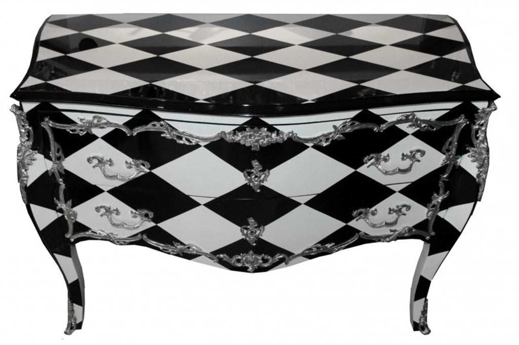 Barock Kommode Karo Design 130cm Antik Look