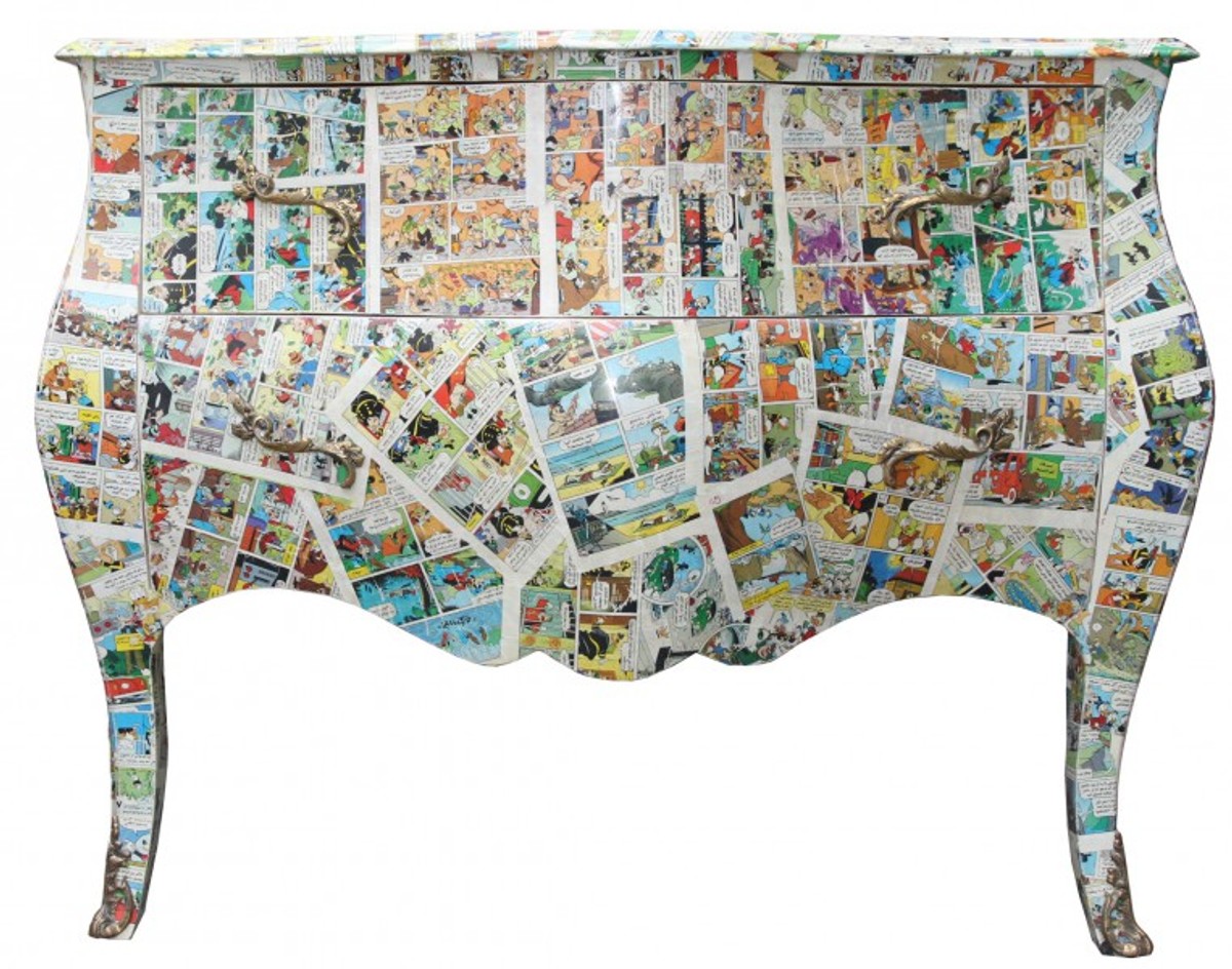 Barock Kommode Comic Design - Handgefertigt aus Massivholz- Limited Edition