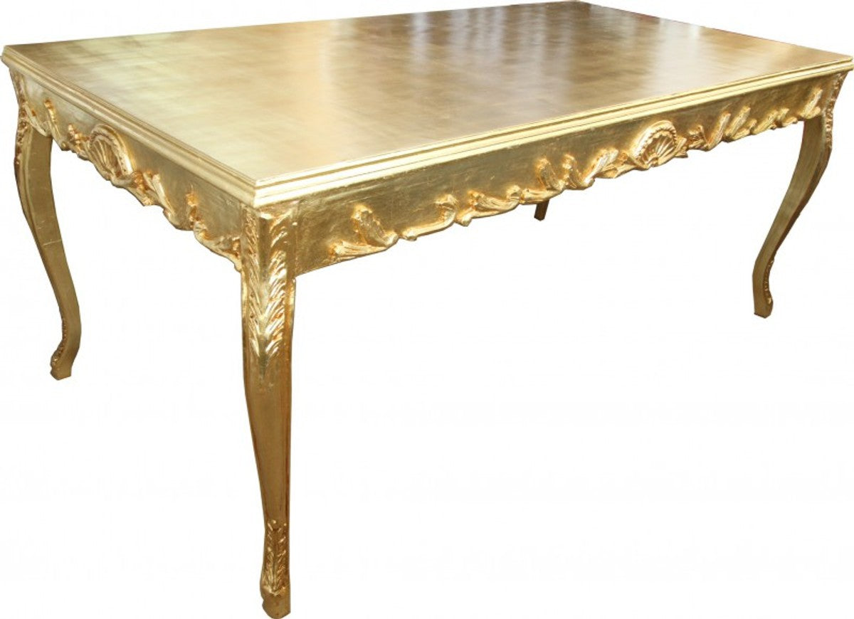 Barock Esstisch Gold 200 x 99 cm Mod2 - Esszimmer Tisch - Möbel Antik Stil