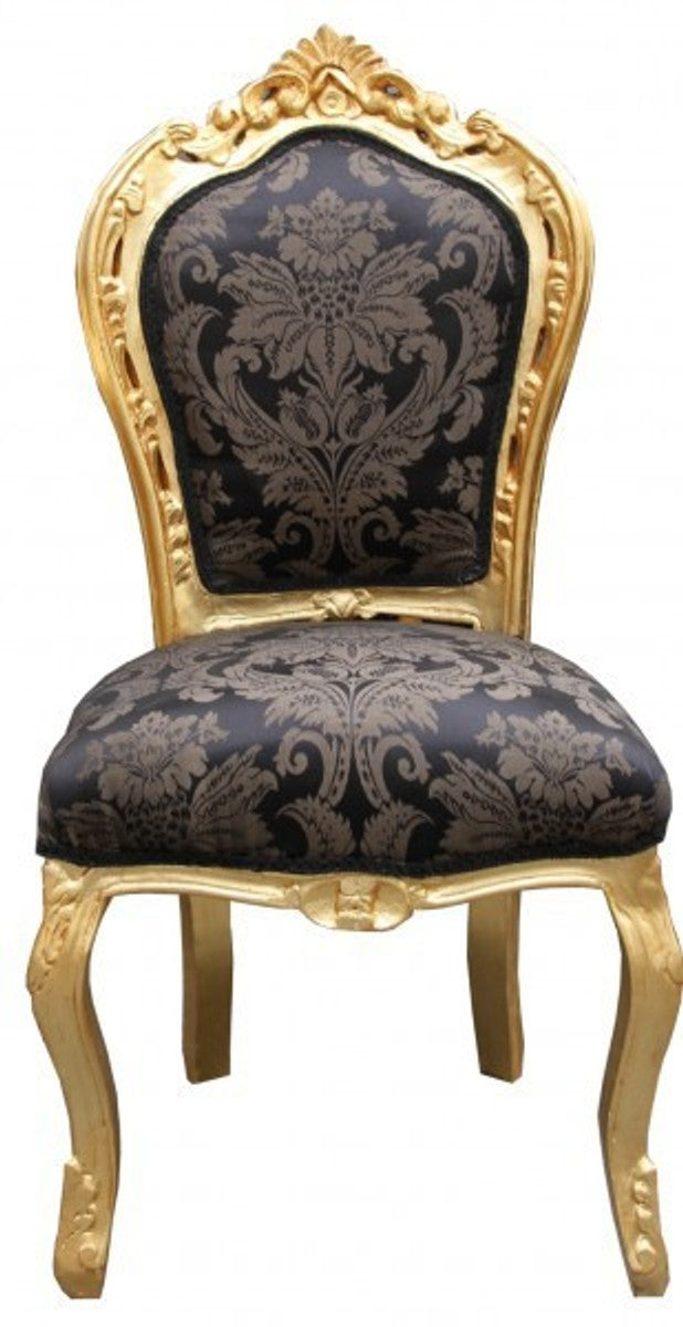 Barock Esszimmer Set 4 Stühle ohne Armlehnen + 2 Stühle mit Armlehnen - Möbel Antik Stil