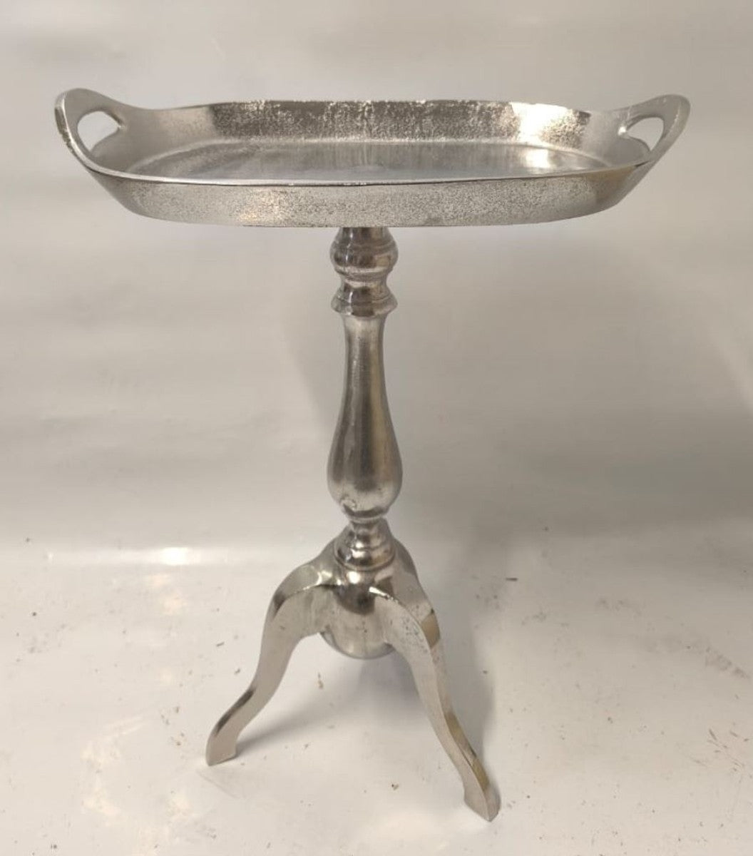 Aluminium Beistelltisch Silber H. 59 cm - Aluminium Möbel