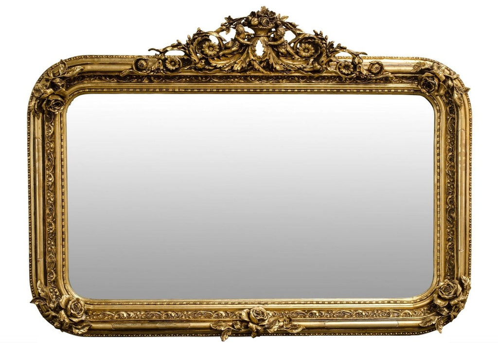 Antik Stil Wandspiegel Gold 142 x H. 100 cm - Barock Möbel