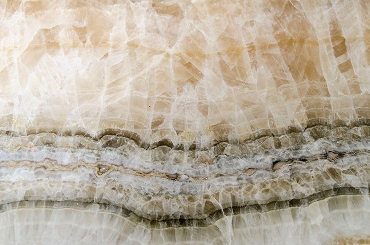 Art Deco Beistelltisch Onyx / Metall 40 x 27 cm- Jugendstil Tisch - Möbel Blumentisch