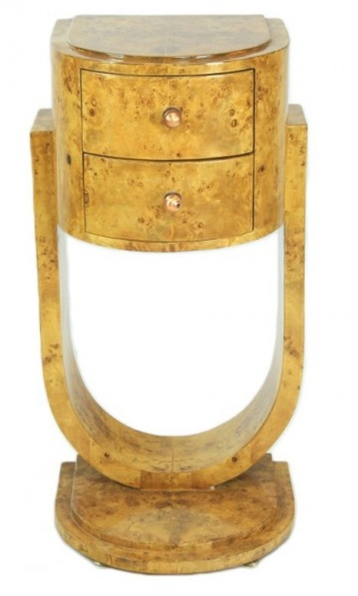 Art Deco Schubladen Schrank Vogelaugenahorn - Handgefertigt aus Massivholz - Kommode Nachtschrank Nachttisch B!