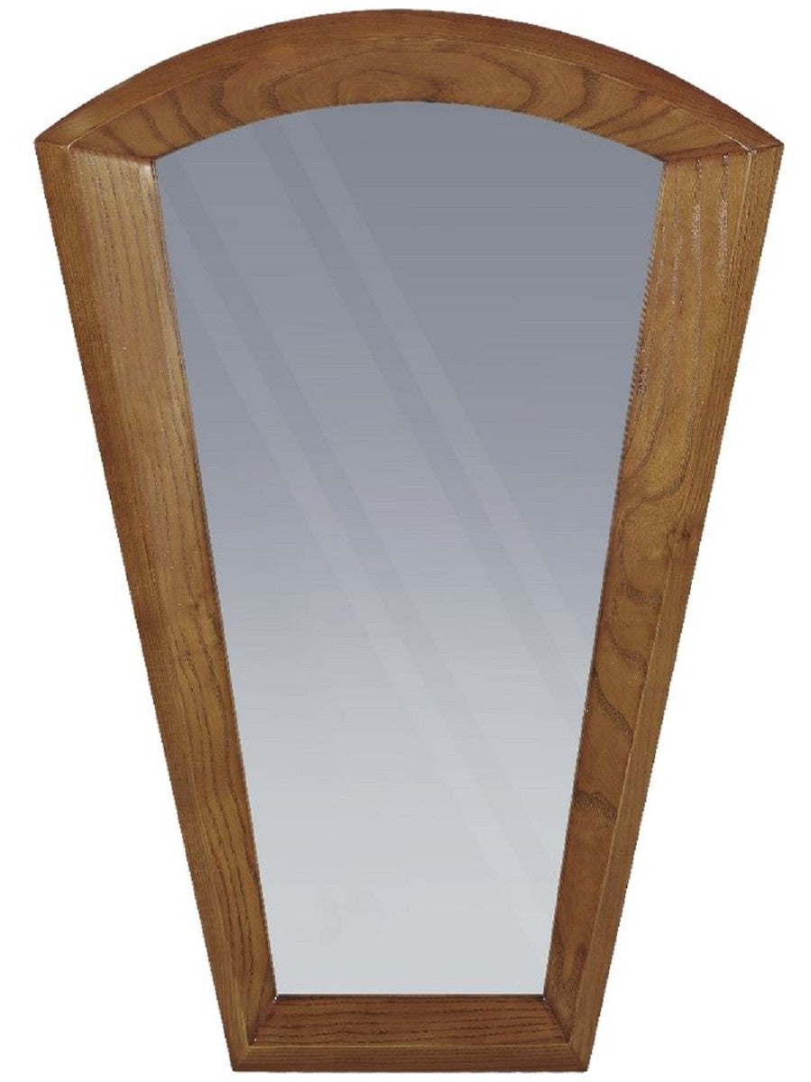 Art Deco Massivholz Spiegel Braun 63 x 4 x H. 90 cm - Eleganter Wandspiegel aus hochwertigem Eschenholz - Garderoben Spiegel - Wohnzimmer Spiegel - Art Deco Möbel