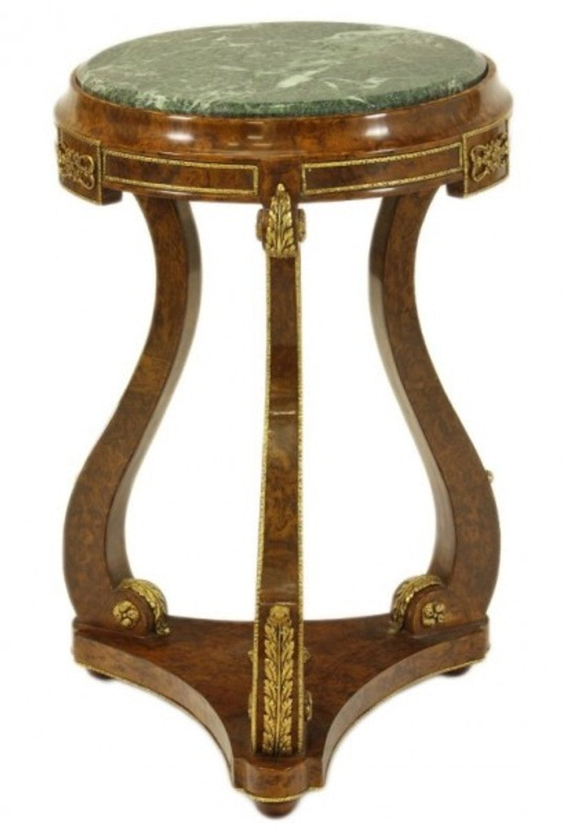 Barock Beistelltisch Mahagoni / Bronze H70 x 45cm - Ludwig XVI Antik Stil Tisch - Möbel