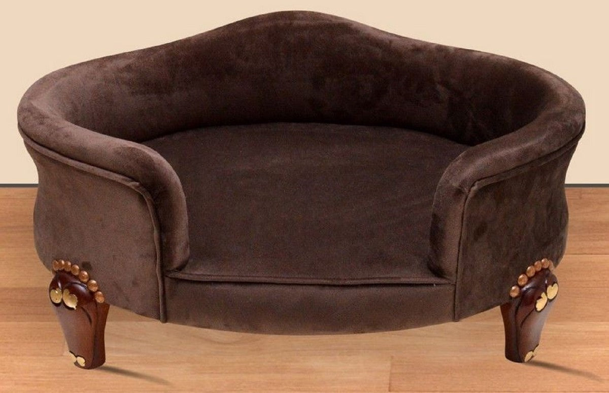 Barock Hundebett Royal Braun / Braun / Gold - Barock Hundemöbel - Barock Tiermöbel - Tiermöbel im Barockstil