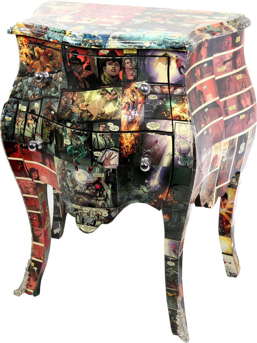 Barock Kommode Comic Design 63 cm x H 75 cm Mod2 - Handgefertigtes Unikat - Limited Edition