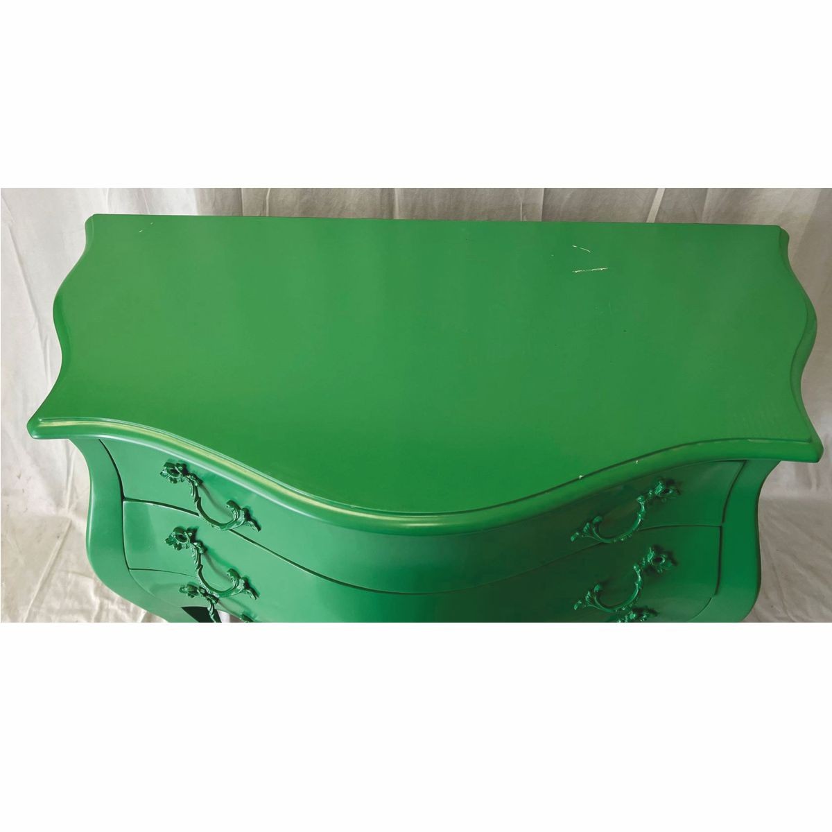 Barock Kommode mit 3 Schubladen Grün 120 cm - 1B Ware