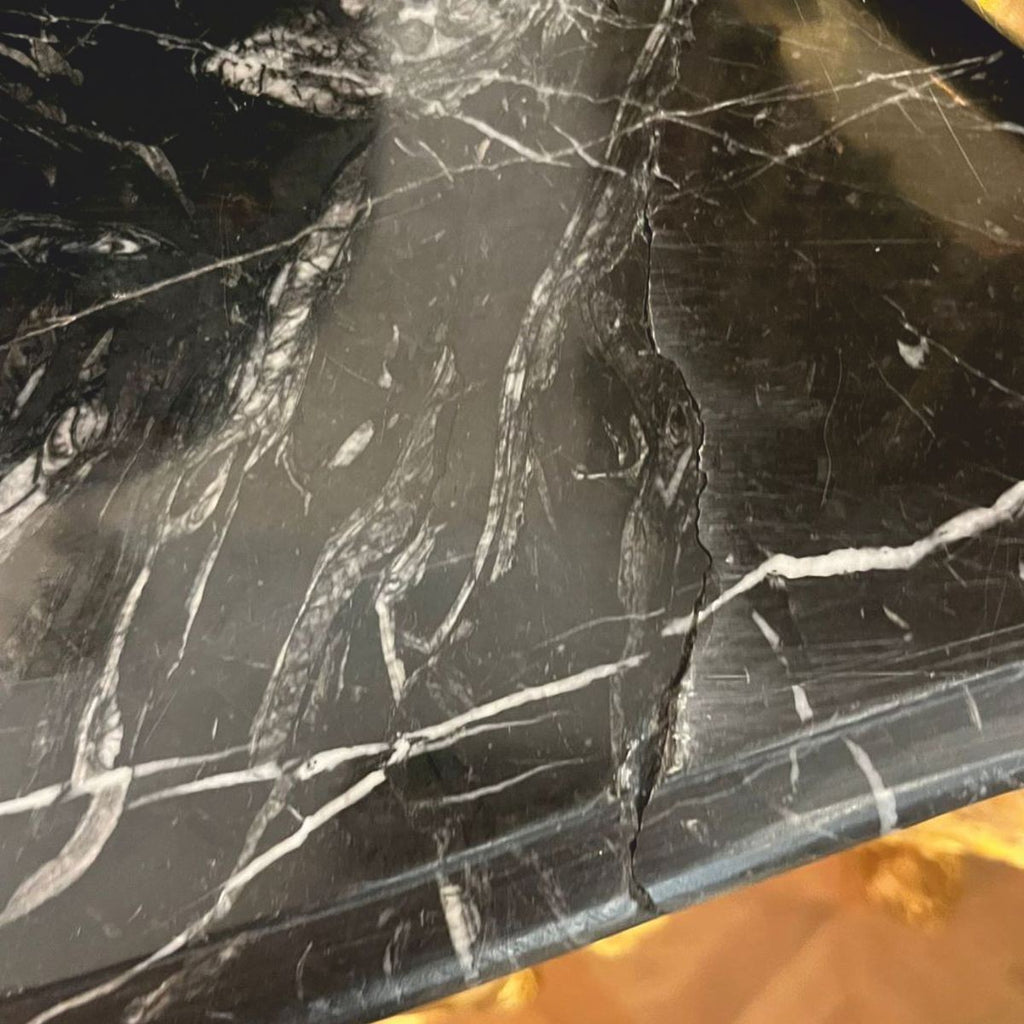 Barock Konsole mit Marmorplatte Gold / Schwarz 150 cm - 1B Ware