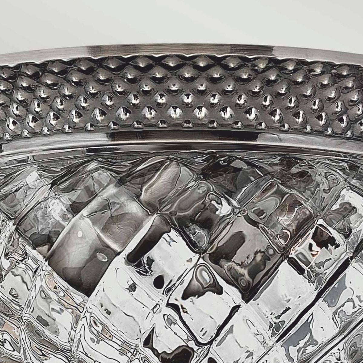 Barock Kristall Deckenleuchte Antik Silber Ø 40,6 cm