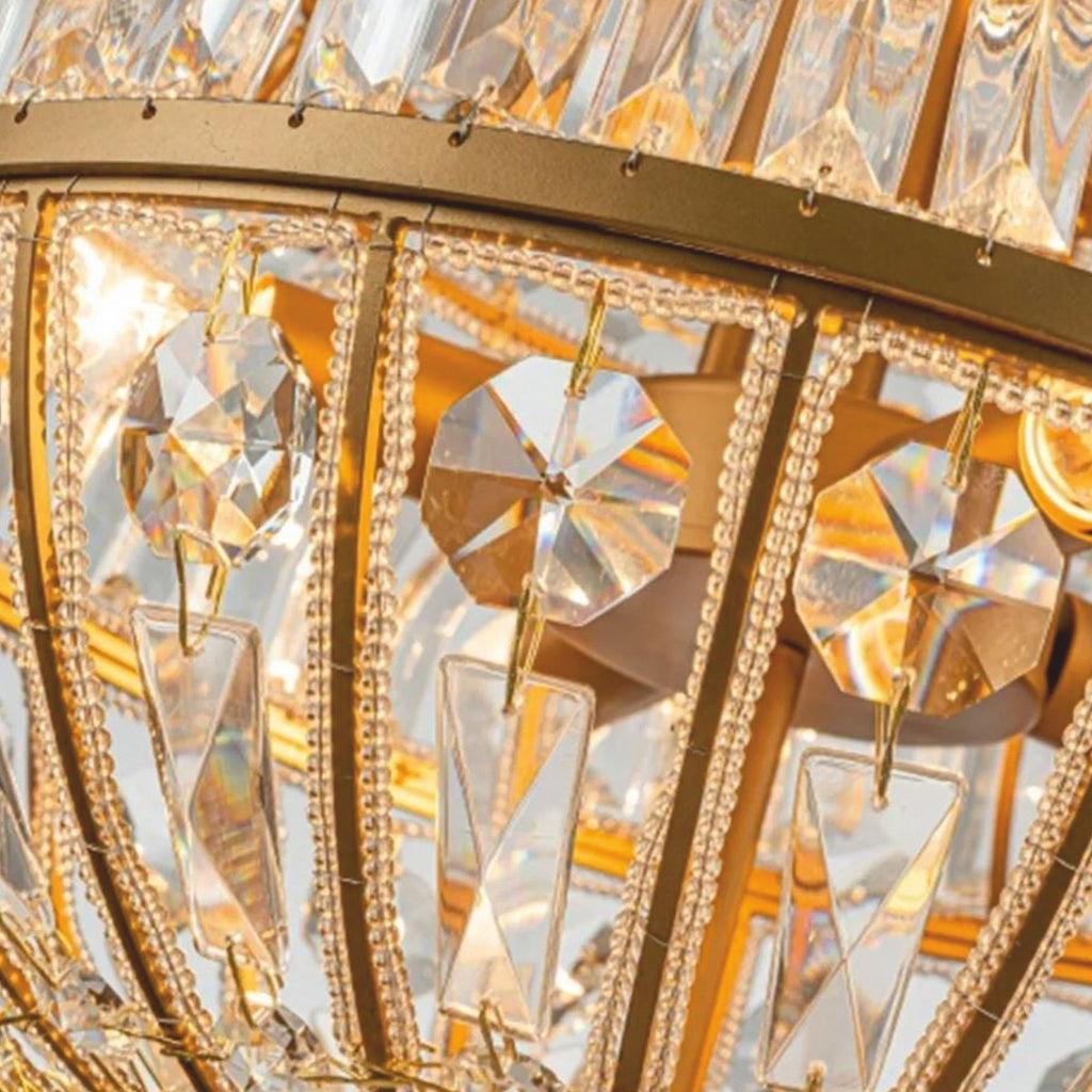 Barock Kristall Kronleuchter Gold Ø 42 x H. 80 cm - Barock Leuchten