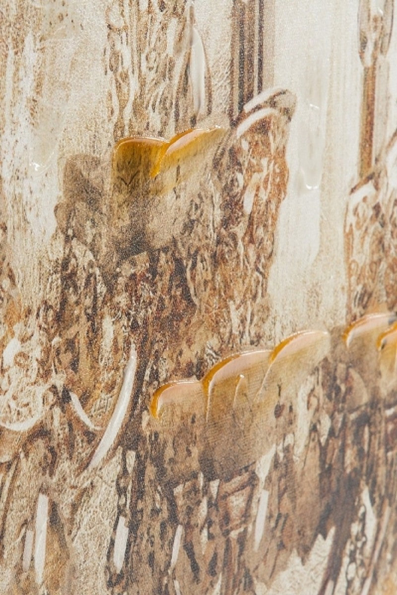 Barock Ölgemälde Kronleuchter Mehrfarbig 80 x H. 80 cm - Prachtvolles Ölbild