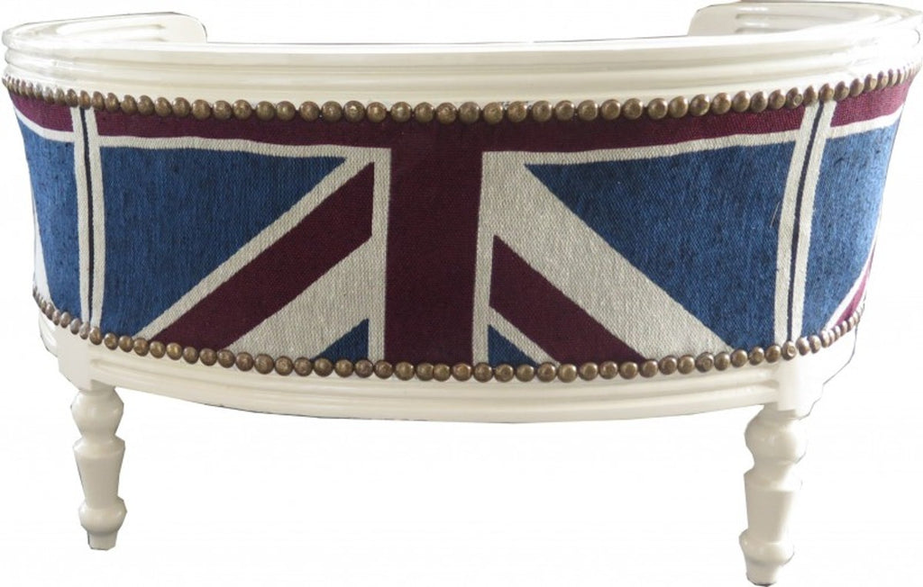 Barock Hunde & Katzen Sofa Union Jack / Creme - Hundebett & Katzenbett