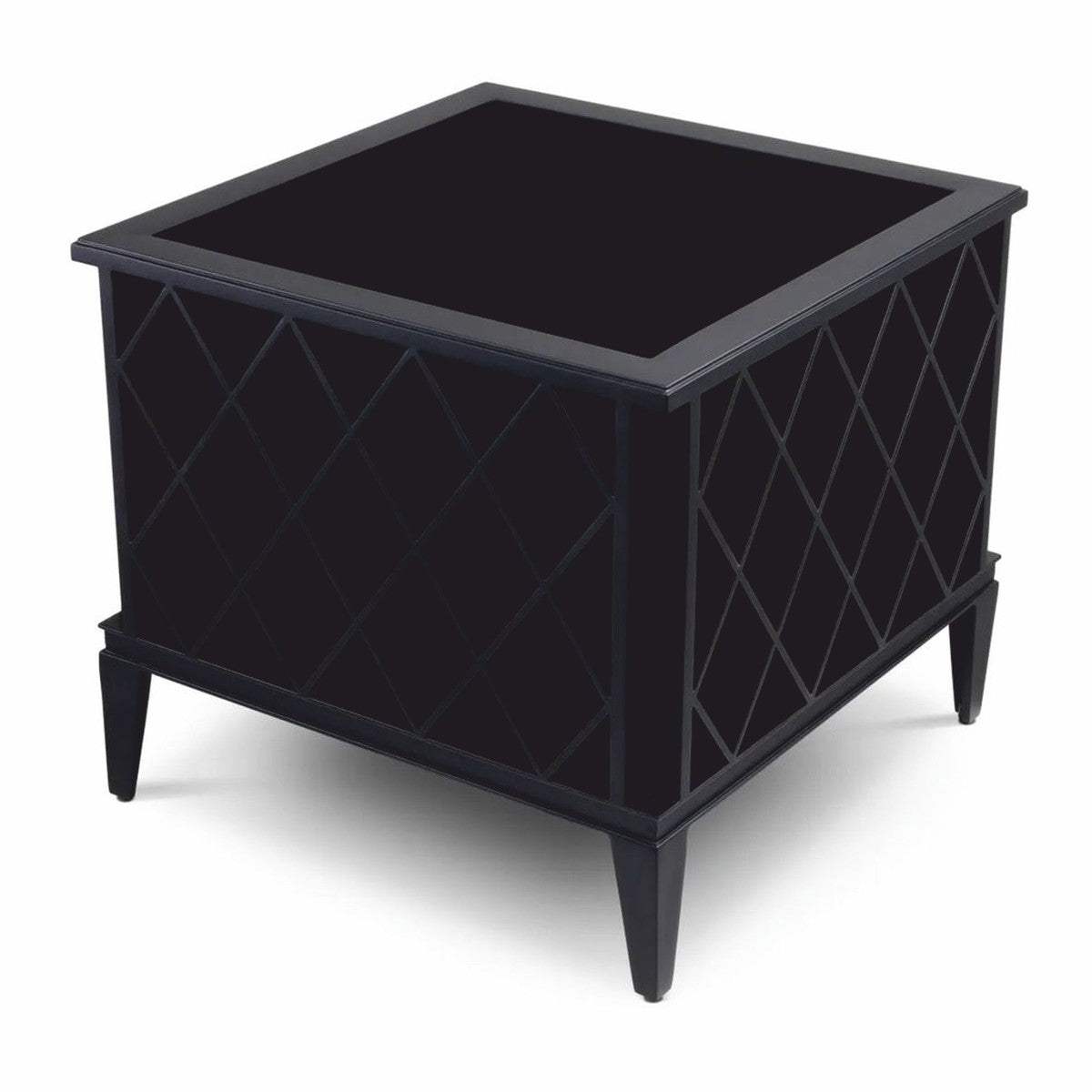 Luxus Blumentopf Schwarz 76 x 76 x H. 69 cm - Garten Deko