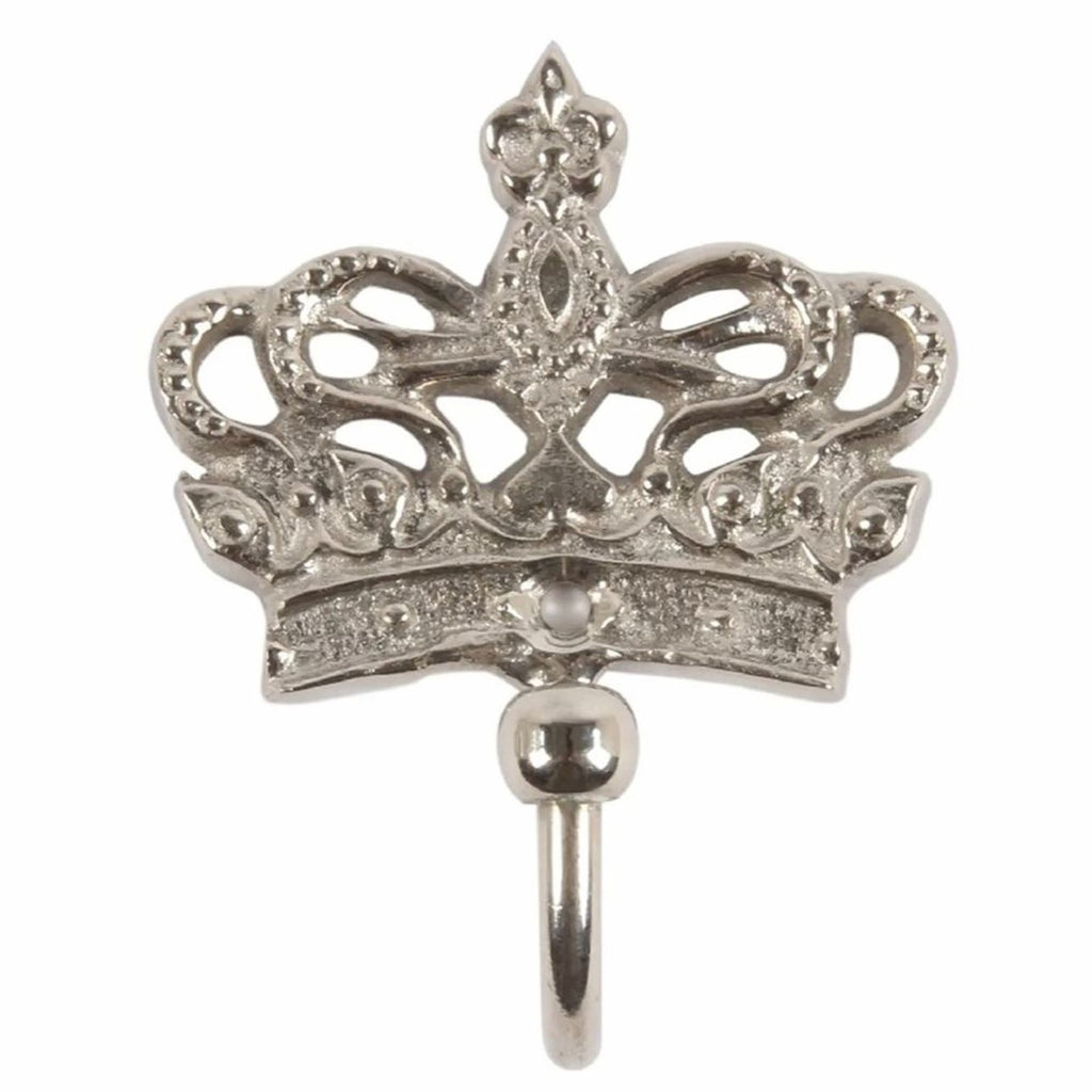 Barock Kleiderhaken Krone Silber H. 8 cm - Barock Garderoben Accessoires