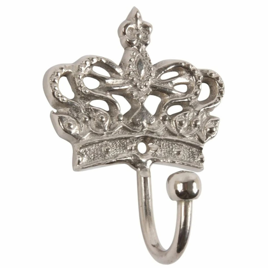 Barock Kleiderhaken Krone Silber H. 8 cm - Barock Garderoben Accessoires