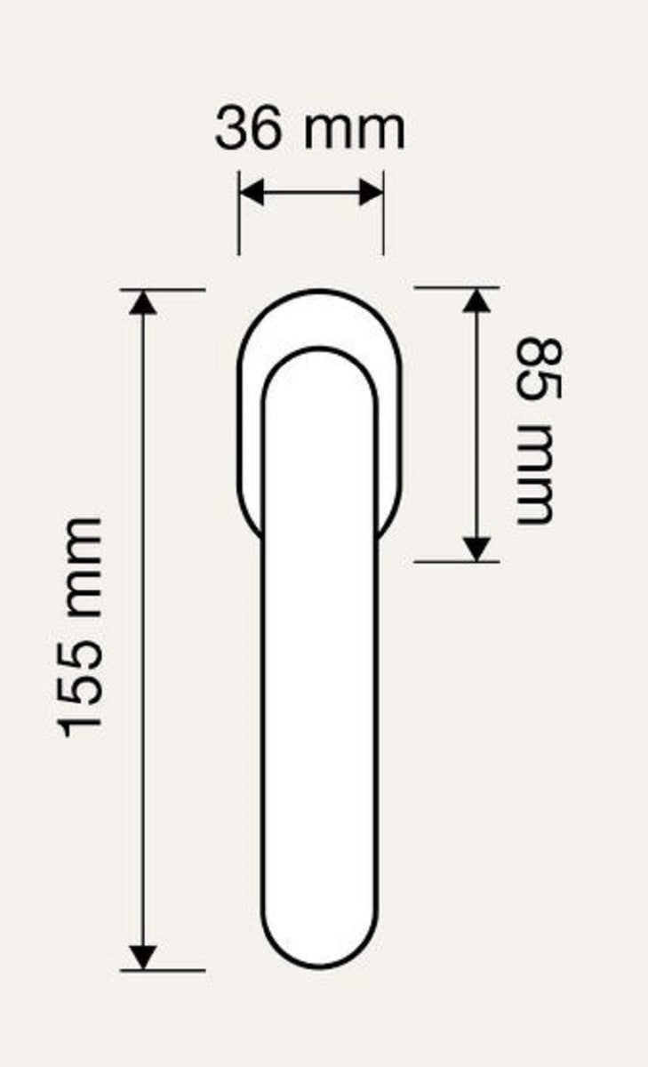 Barock Fensterklinken Set Französisches Gold 3,6 x 15,5 cm - Messing Fenstergriffe im Barockstil - Barock Deko Accessoires