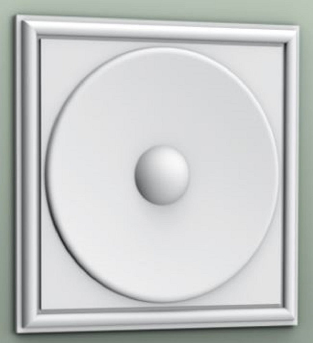 3D Paneel Weiß 33,3 x 2,6 x H. 33,3 cm - Wandpaneel - Deckenpaneel - Wanddeko im Barockstil