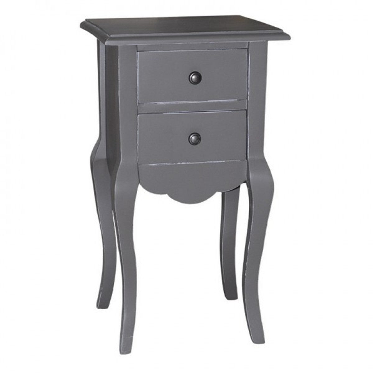 Barock Kommode mit 2 Schubladen 40 cm - Jugendstil Landhaus Stil Möbel - Nachttisch Schrank