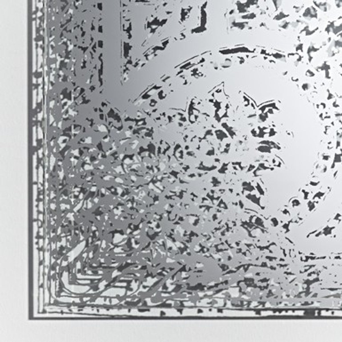 Art Deco Vintage Wandspiegel Antik Stil Silber 101 x 142 cm - versilbertes Glas - Kunstspiegel