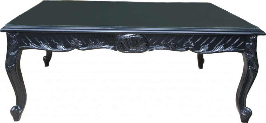 Barock Couchtisch Schwarz 120 x 80 cm - Mod2